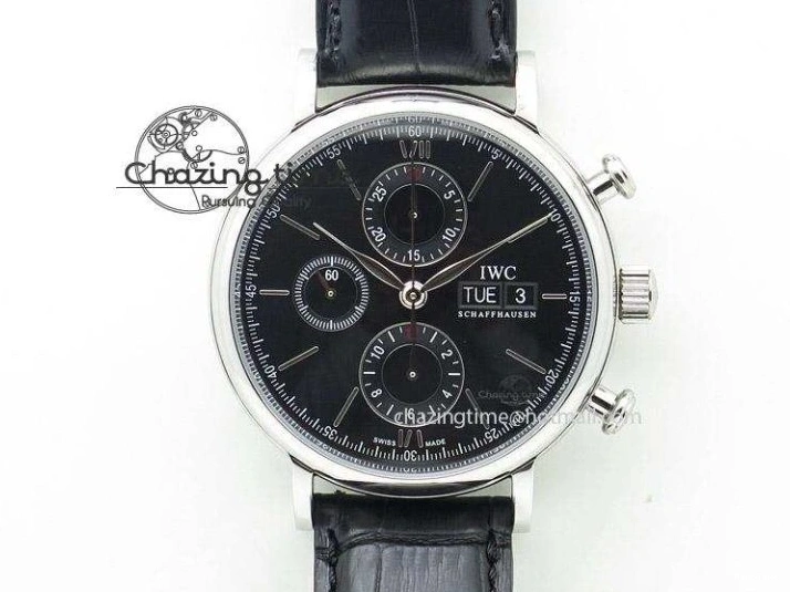 MIROTIME 0523 Portugieser Perpetual Calendar IW503401 V9F 1:1 Best Edition Blue Dial on Black Leather Strap A Contemporary 7114